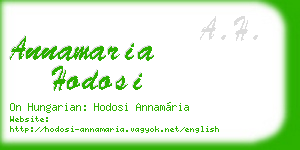 annamaria hodosi business card