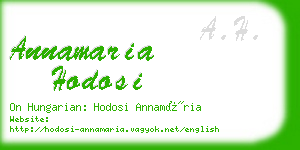 annamaria hodosi business card